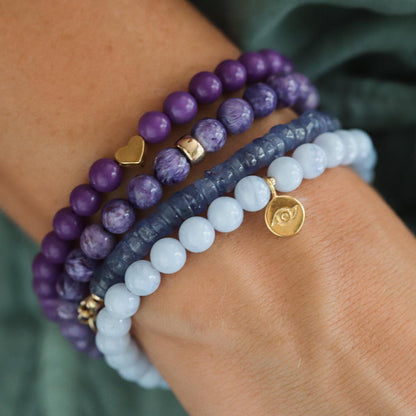 Blue Lace Agate Bracelet 6mm
