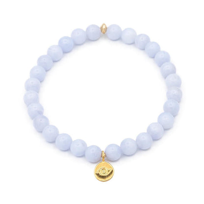 Blue Lace Agate Bracelet 6mm