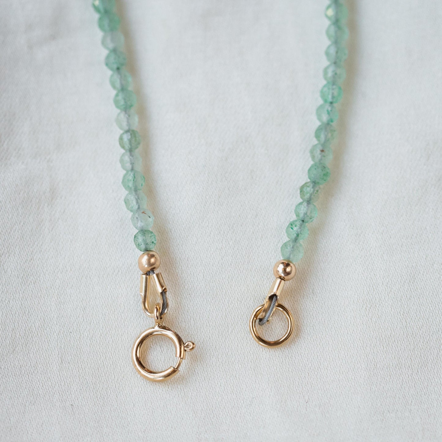 Aventurine necklace, 2mm beaded aventurine necklace, aventurine [ENTM1498] beaded choker, dainty aventurine necklace, aventurine