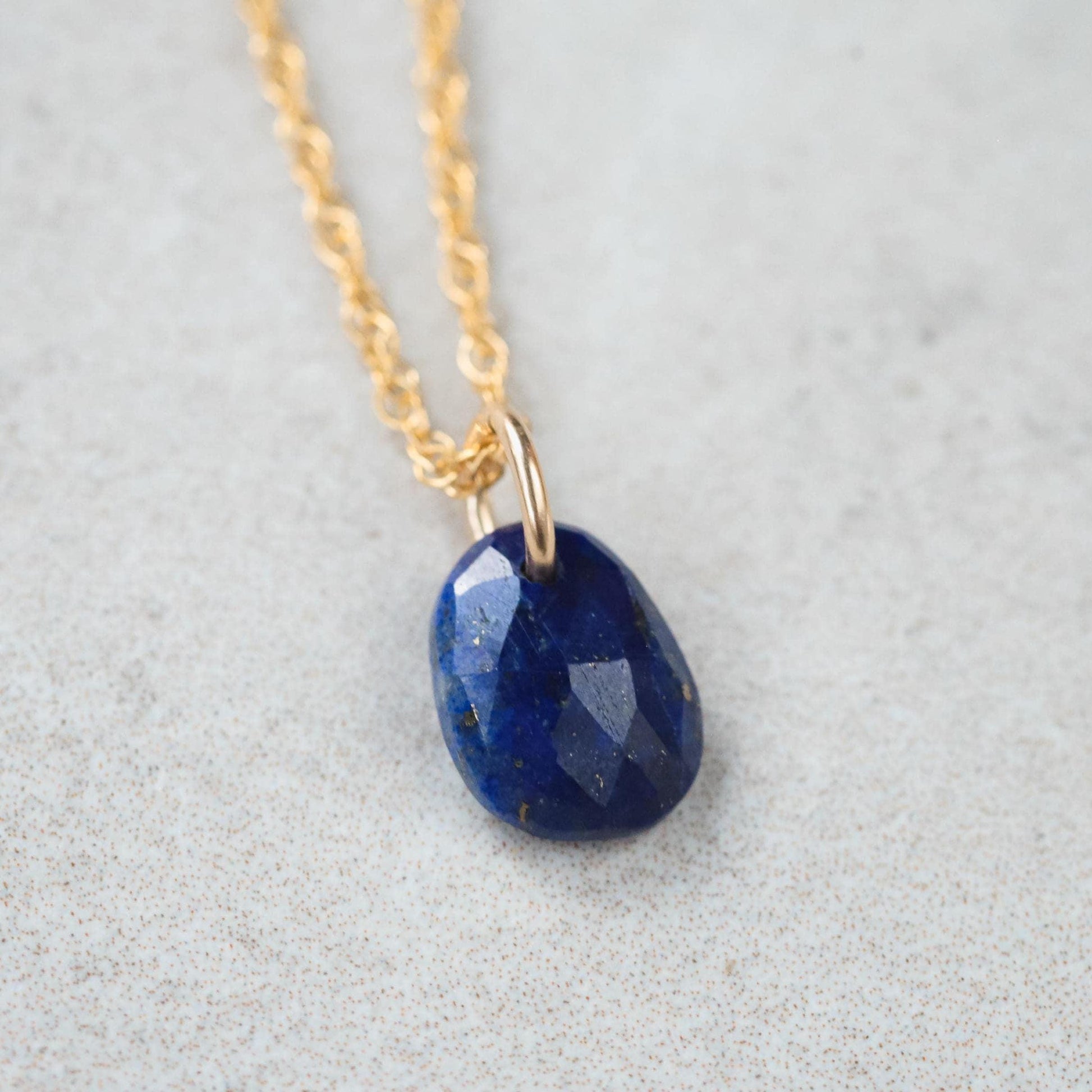 14K GOLD Lapis Lazuli pendant, Lapis Lazuli, [EPLM1699] Genuine Lapis Lazuli Jewelry, 14K gold filled Lapis Lazuli necklace *BSS