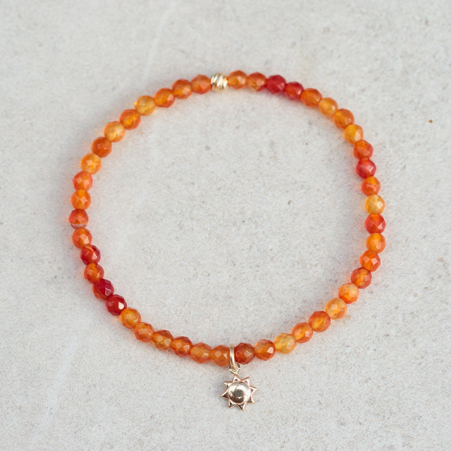 14K carnelian bracelet