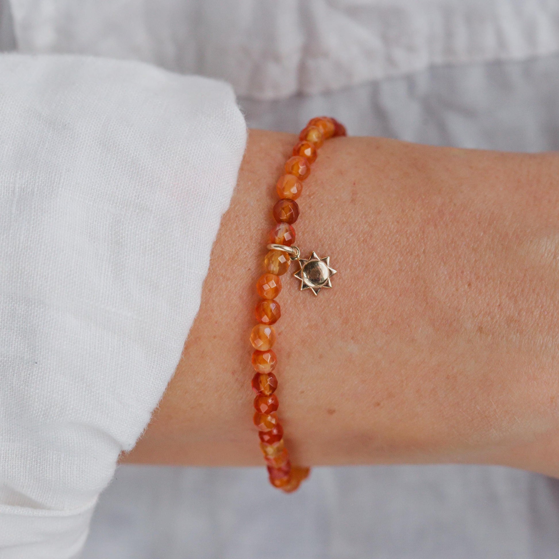 14K carnelian bracelet