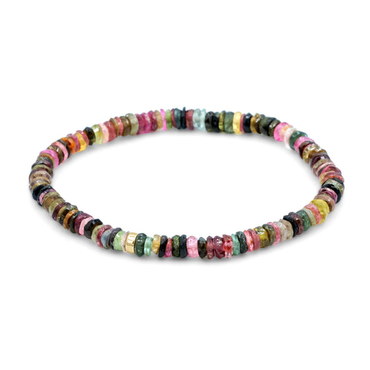 Mixed Tourmaline Aura Bracelet – 14K Gold