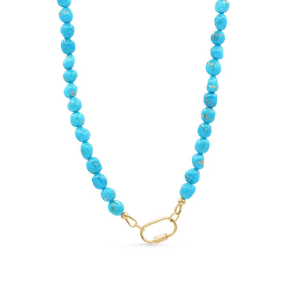 Sleeping Beauty Turquoise Necklace, Arizona Round Turquoise, [ENSM1514] Turquoise Jewelry, December | Genuine turquoise