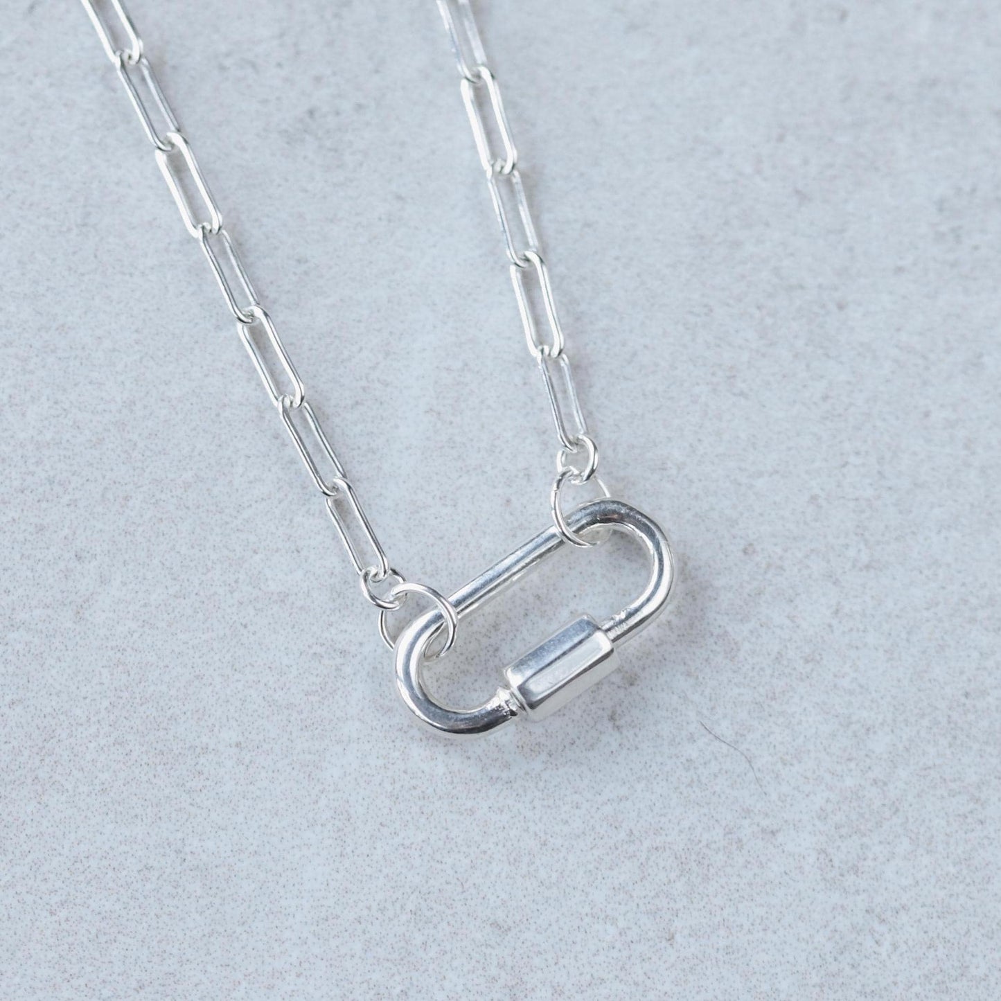 Sterling silver Carabiner necklace