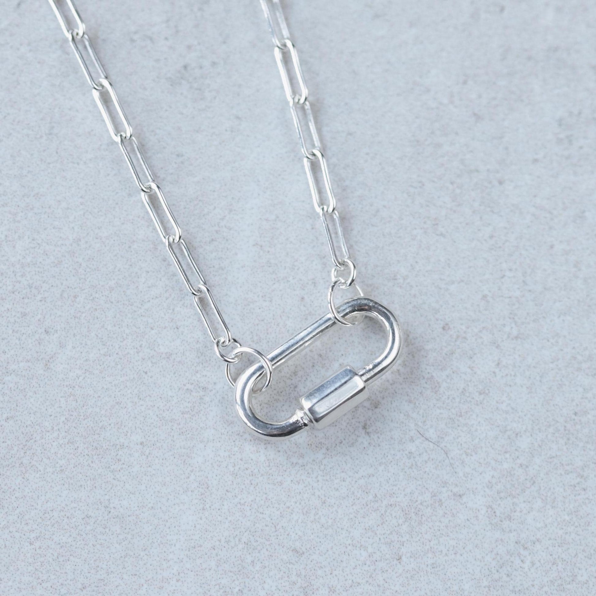 Sterling silver Carabiner necklace