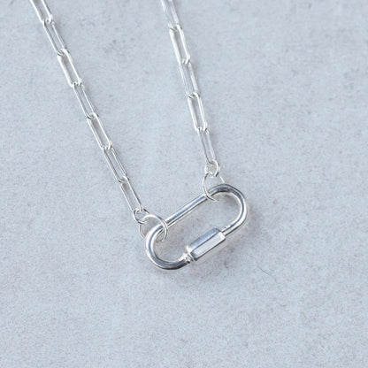 Sterling silver Carabiner necklace