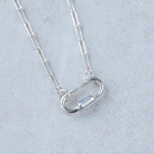 Sterling silver Carabiner necklace