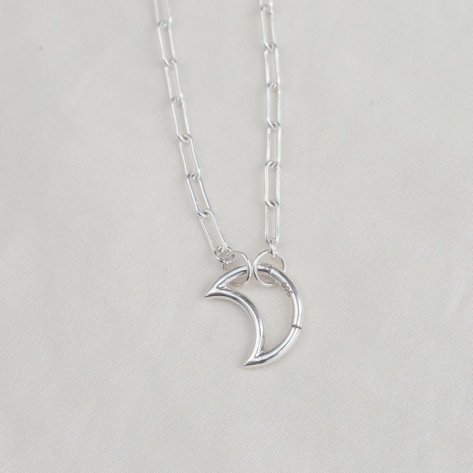 Carabiner Sterling silver, Paperclip Chain Necklace, [ENSP1027] sterling silver carabiner necklace, everyday sterling silver necklace