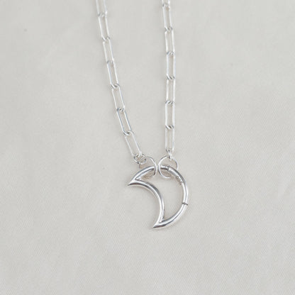 Carabiner Sterling silver, Paperclip Chain Necklace, [ENSP1027] sterling silver carabiner necklace, everyday sterling silver necklace