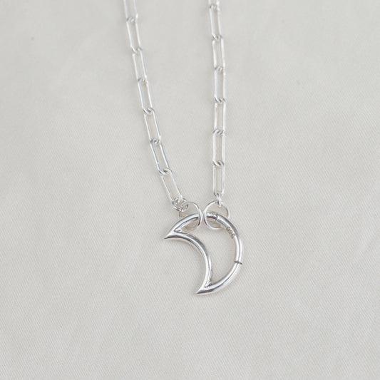 Carabiner Sterling silver, Paperclip Chain Necklace, [ENSP1027] sterling silver carabiner necklace, everyday sterling silver necklace