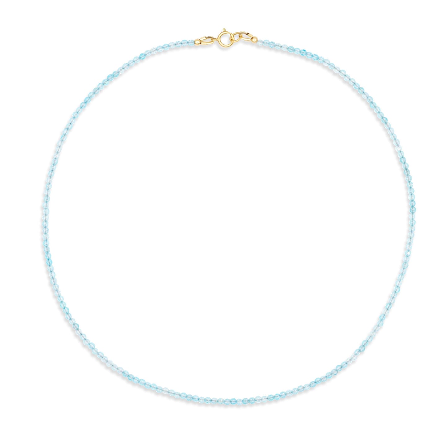 Solid 14K gold Blue Topaz | dainty blue topaz gold | November birthstone necklace | genuine blue topaz jewelry | blue topaz AAA necklace