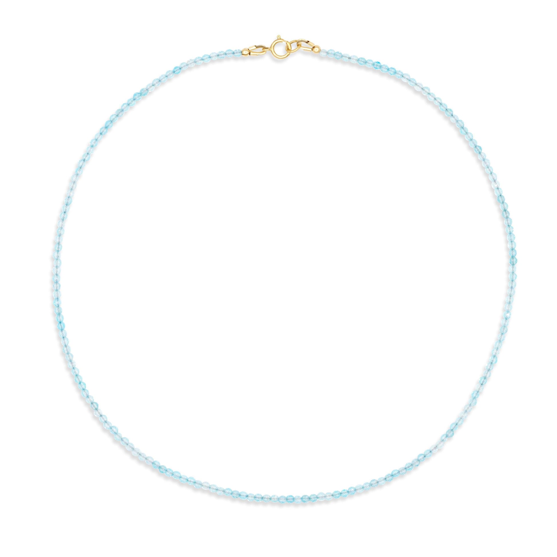 Solid 14K gold Blue Topaz | dainty blue topaz gold | November birthstone necklace | genuine blue topaz jewelry | blue topaz AAA necklace