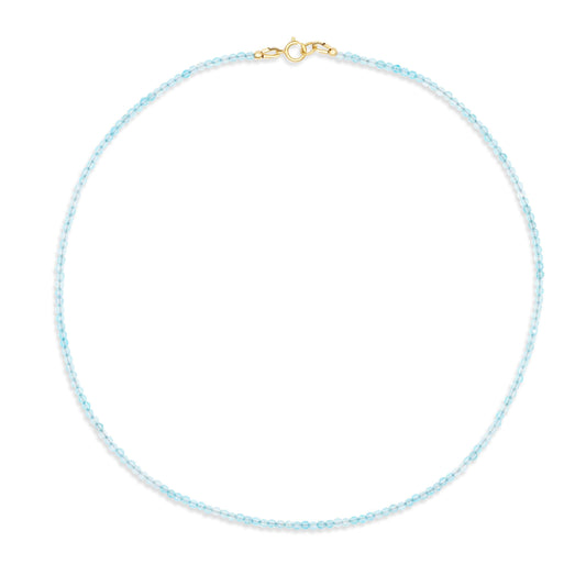 Solid 14K gold Blue Topaz | dainty blue topaz gold | November birthstone necklace | genuine blue topaz jewelry | blue topaz AAA necklace