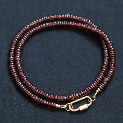 Garnet Beaded Necklace