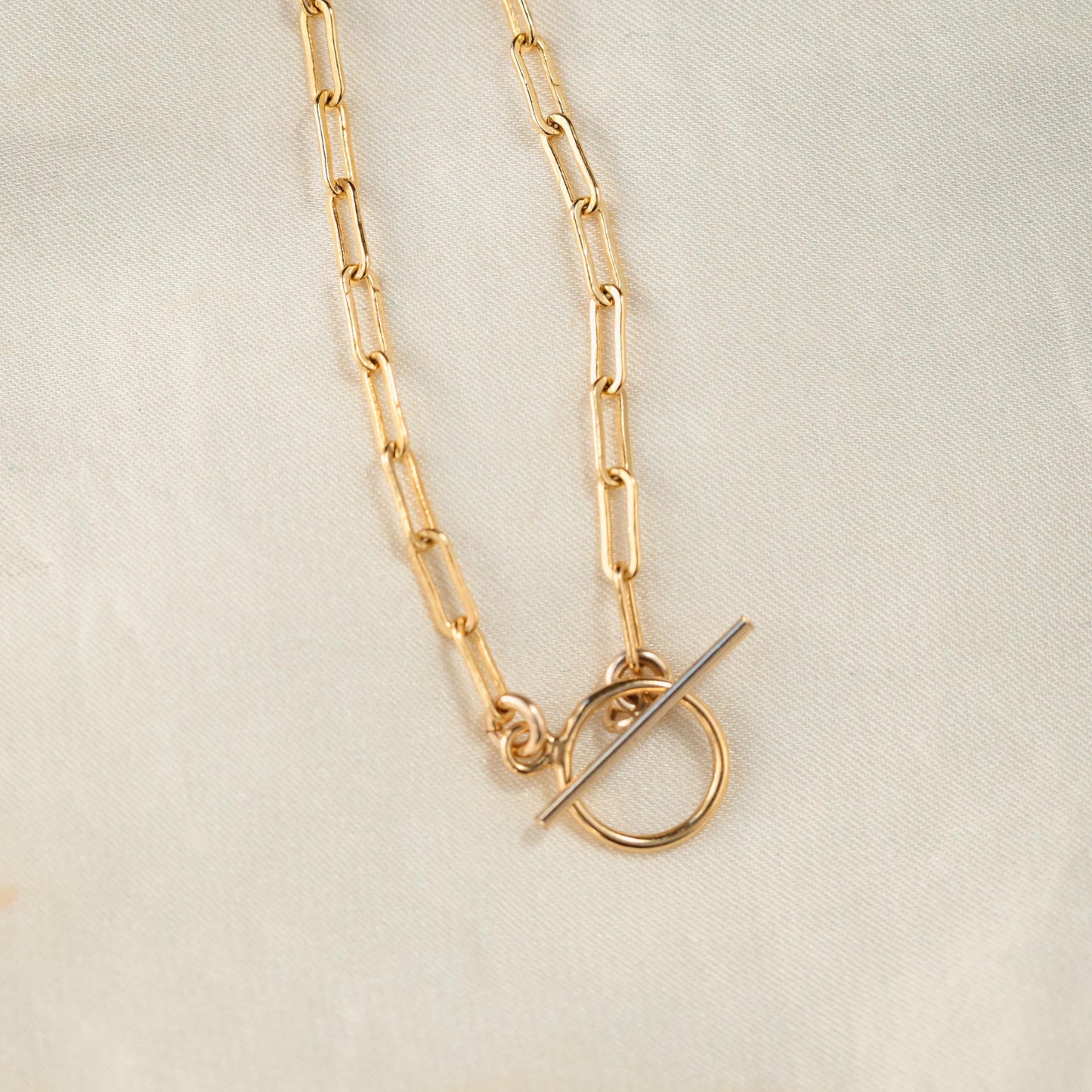 14K gold filled Toggle paperclip