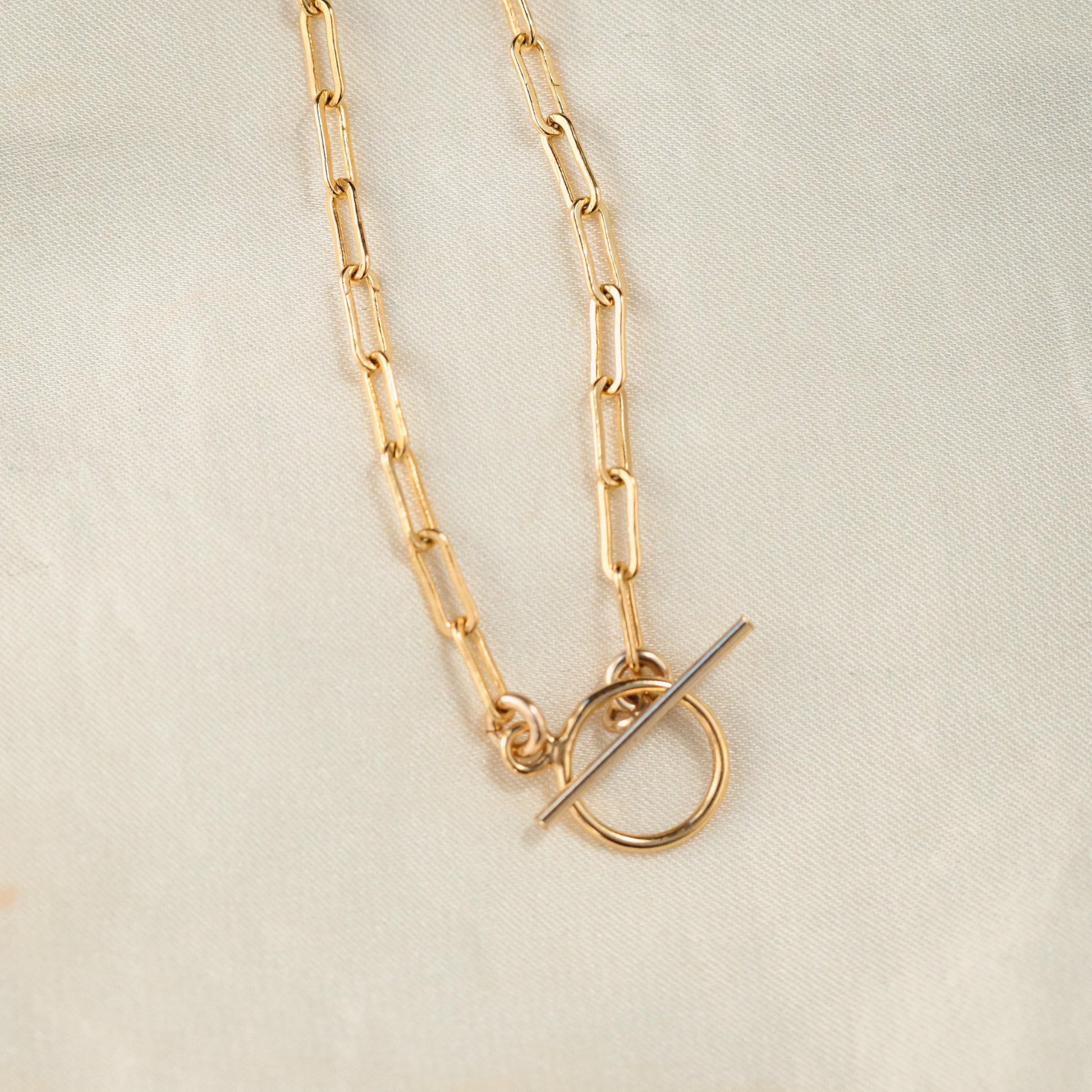 14K gold filled Toggle paperclip