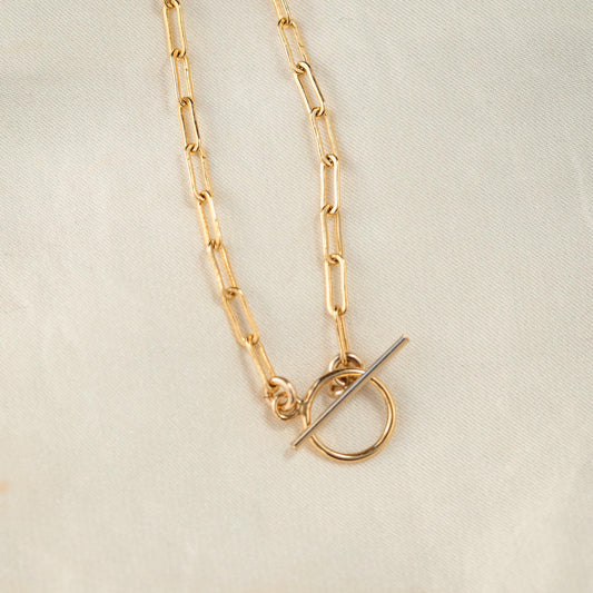 14K gold filled Toggle paperclip