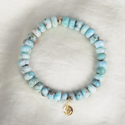Larimar bracelet | Genuine Larimar Bracelet [EBLM1293] | 100% Authentic Larimar bracelet | Natural Larimar Dominican | Larimar