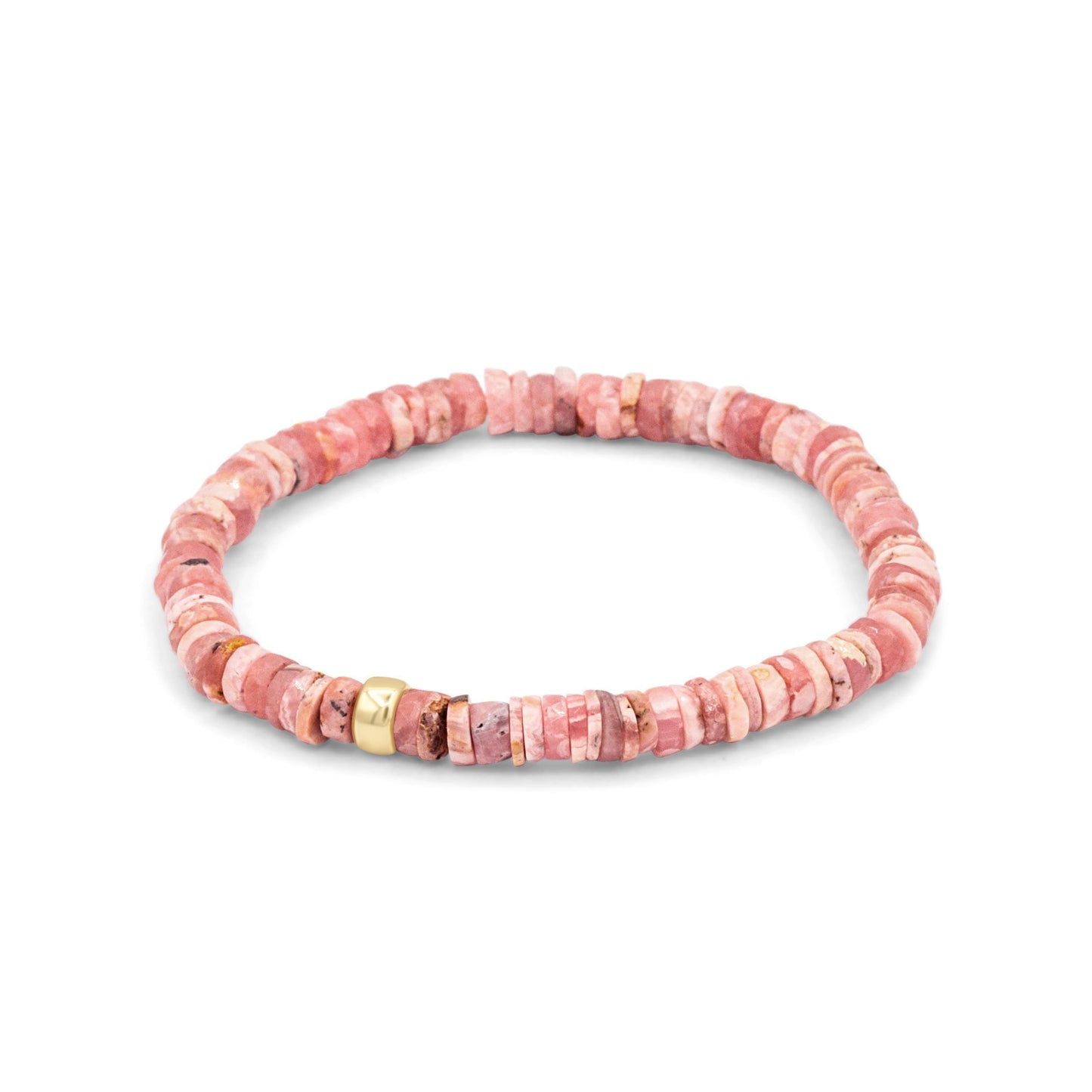 Heishi Rhodochrosite | Women's Rhodochrosite, quality Rhodochrosite [EBRM1561] Beaded Bracelet Women's genuine bracelet