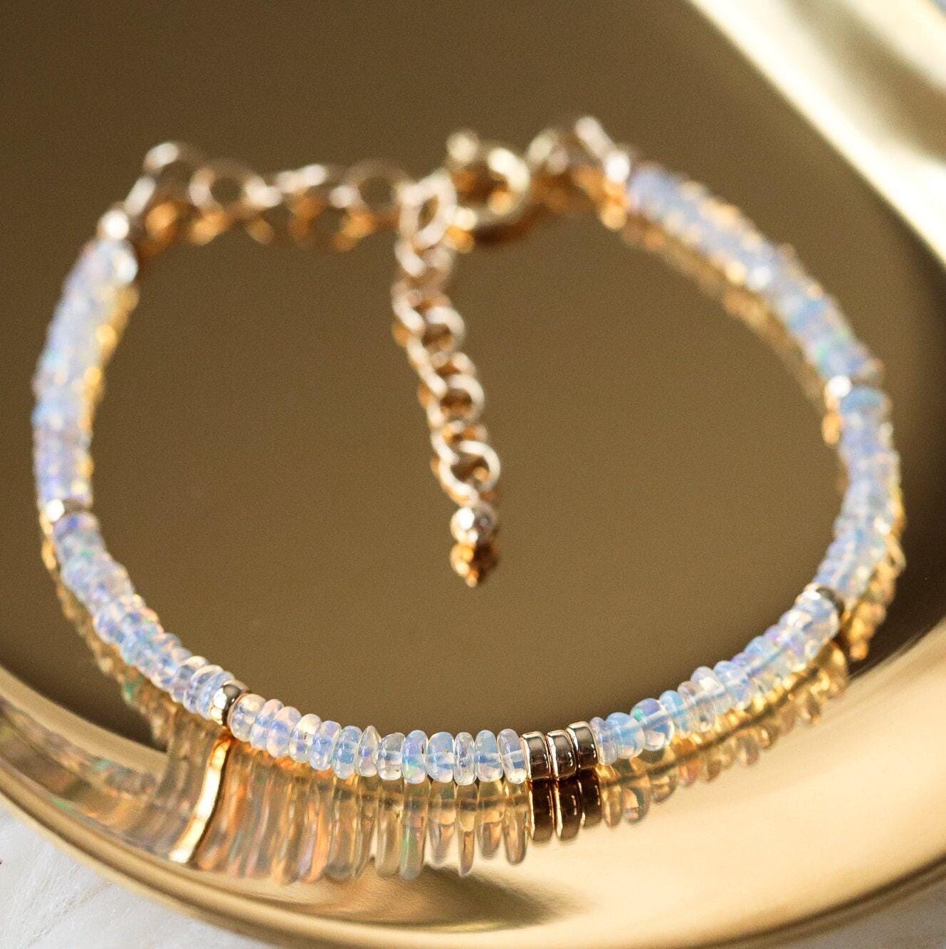 Ethiopian Welo Opal Bracelet - 14K gold filled