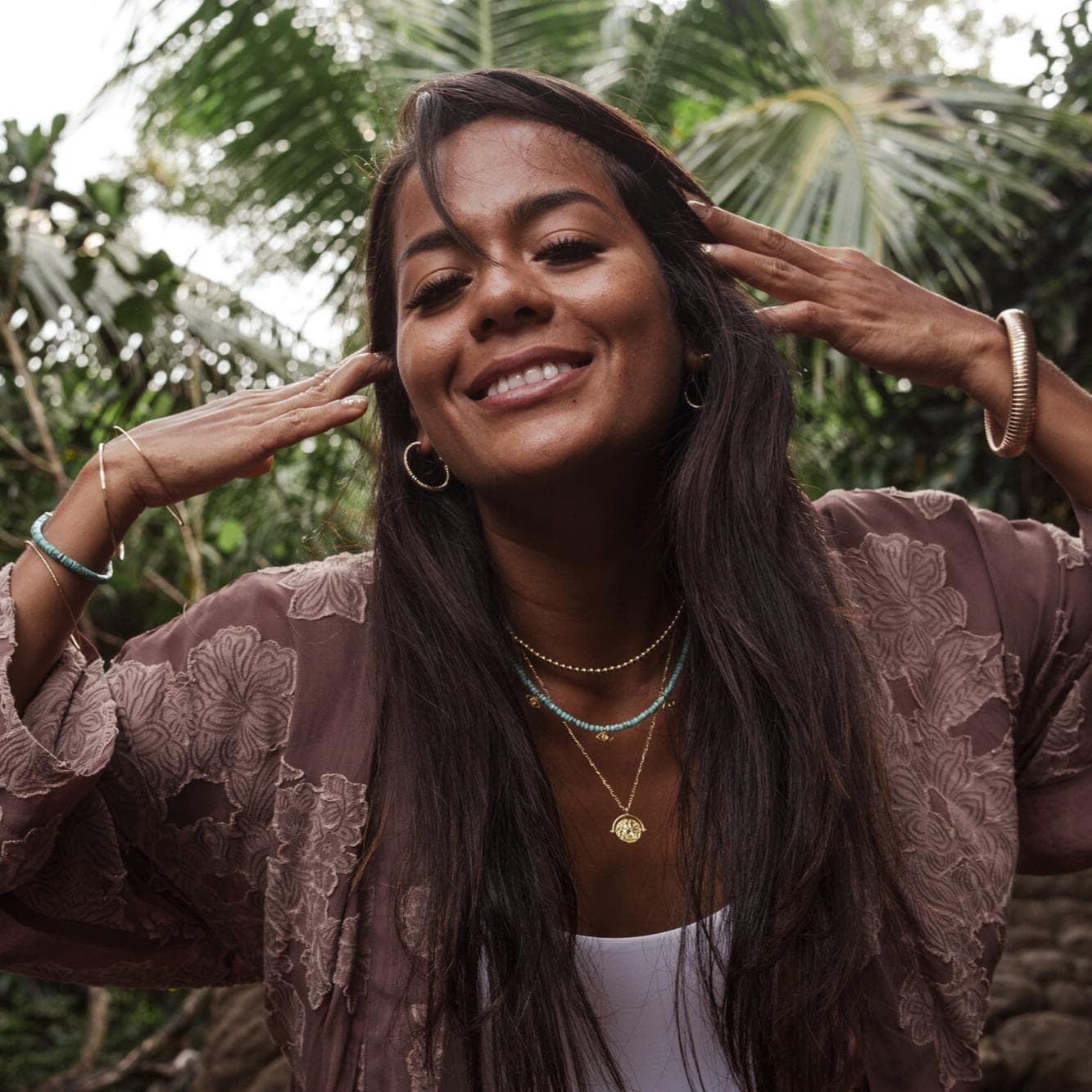 Turquoise Evil Eye Necklace - 14K