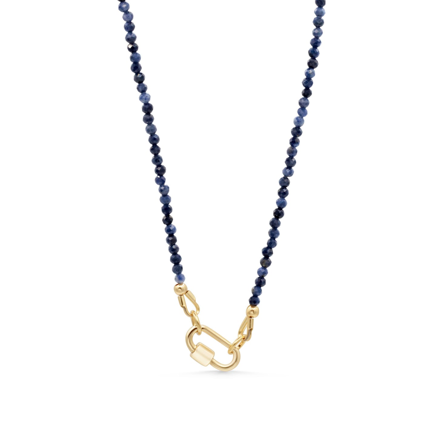 14K Blue Sapphire carabiner