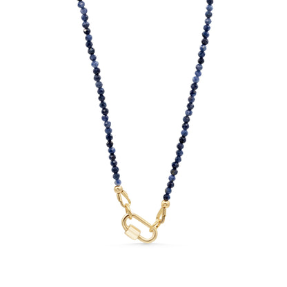 14K Blue Sapphire carabiner