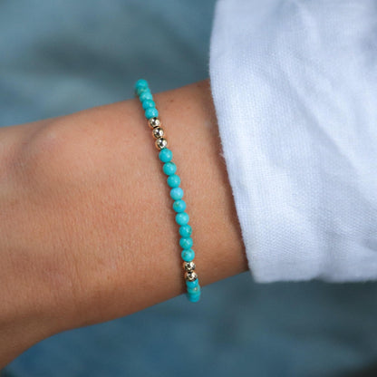Turquoise 3mm - 14K