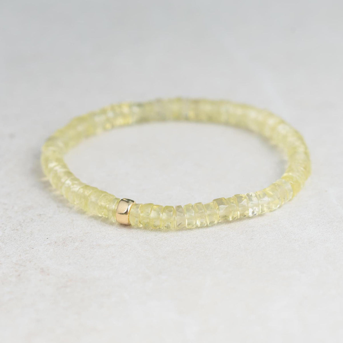 Natural Lemon Quartz Bracelet | beaded Lemon Quartz | [EBLM1213] dainty Lemon Quartz beaded bracelet | 14k gold filled | Lemon Quartz