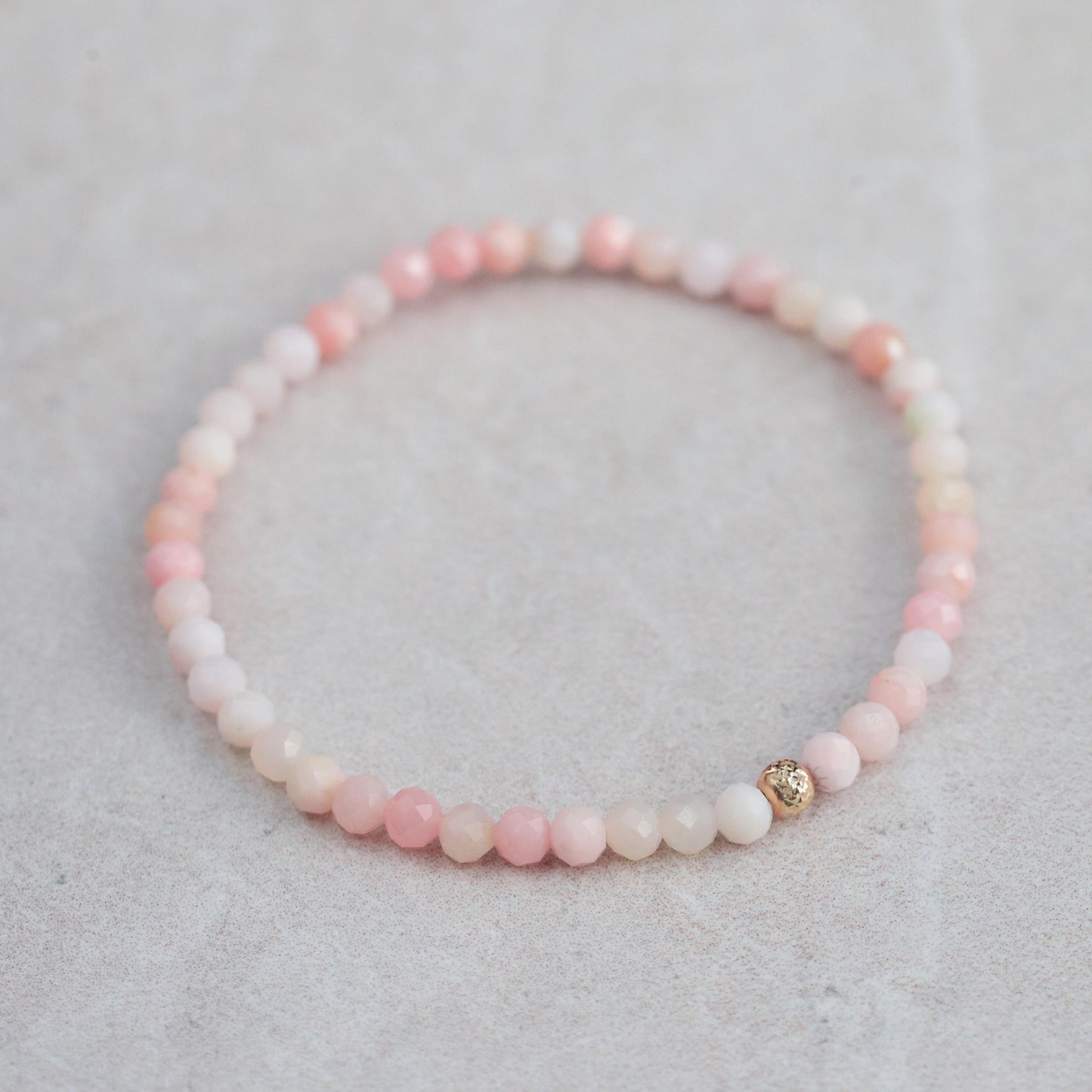 Pink Opal bracelet - 14K