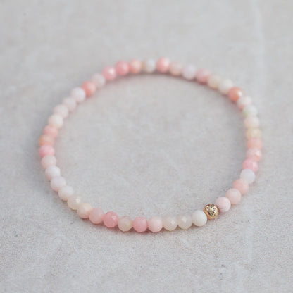 Pink Opal bracelet - 14K