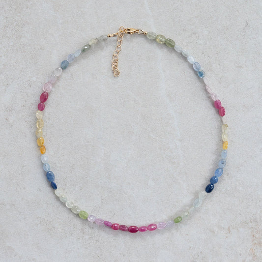 Soft Oval Sapphire Necklace