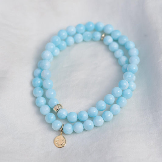 Hemimorphite bracelet 6mm or 8mm