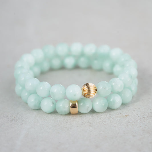 14K GOLD Pectolite, Genuine Pectolite Bracelet 8mm, Natural Pectolite Jewelry, [EBPM1428] Green Pectolite Bracelet, Green Gemstone Bracelet