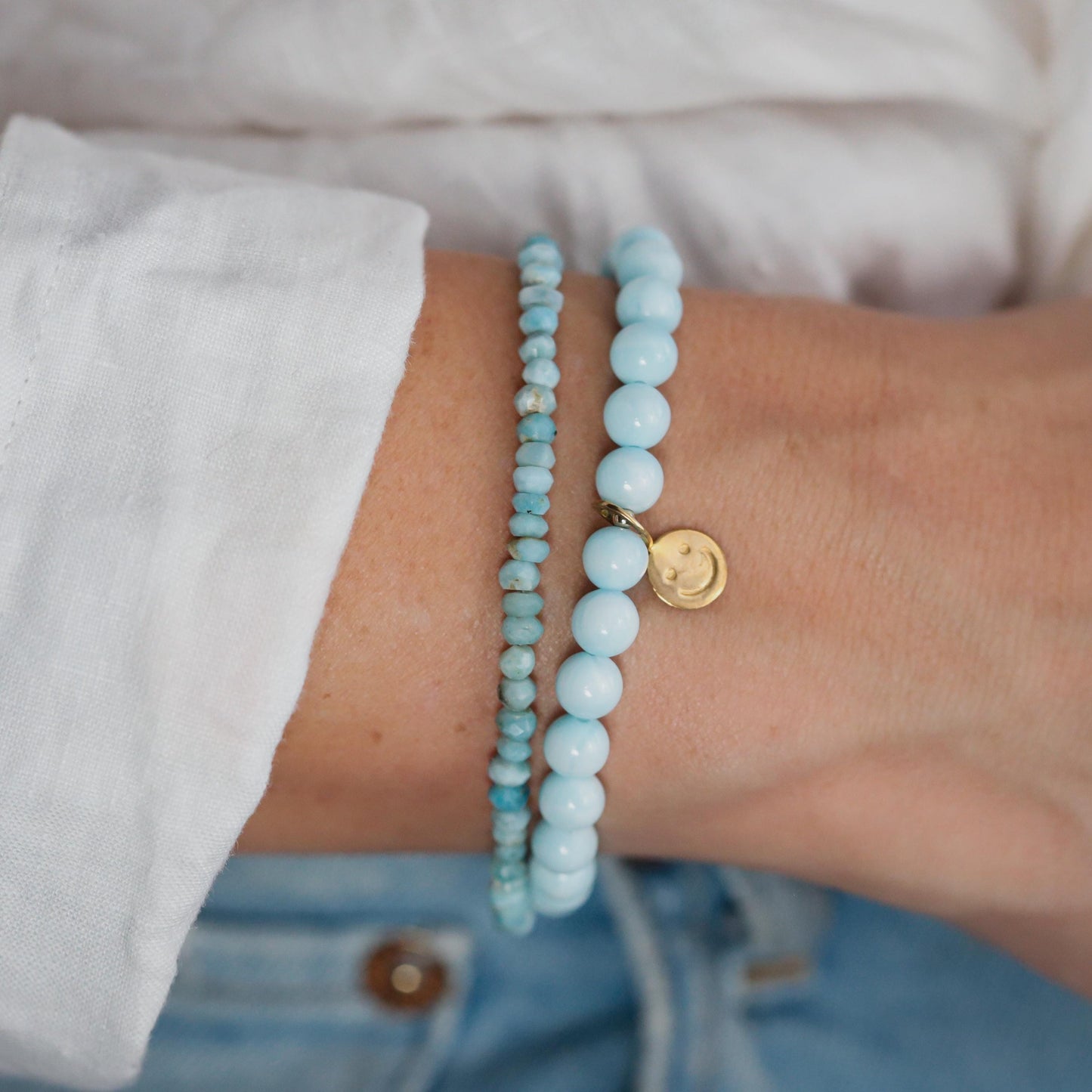 Hemimorphite bracelet 6mm or 8mm