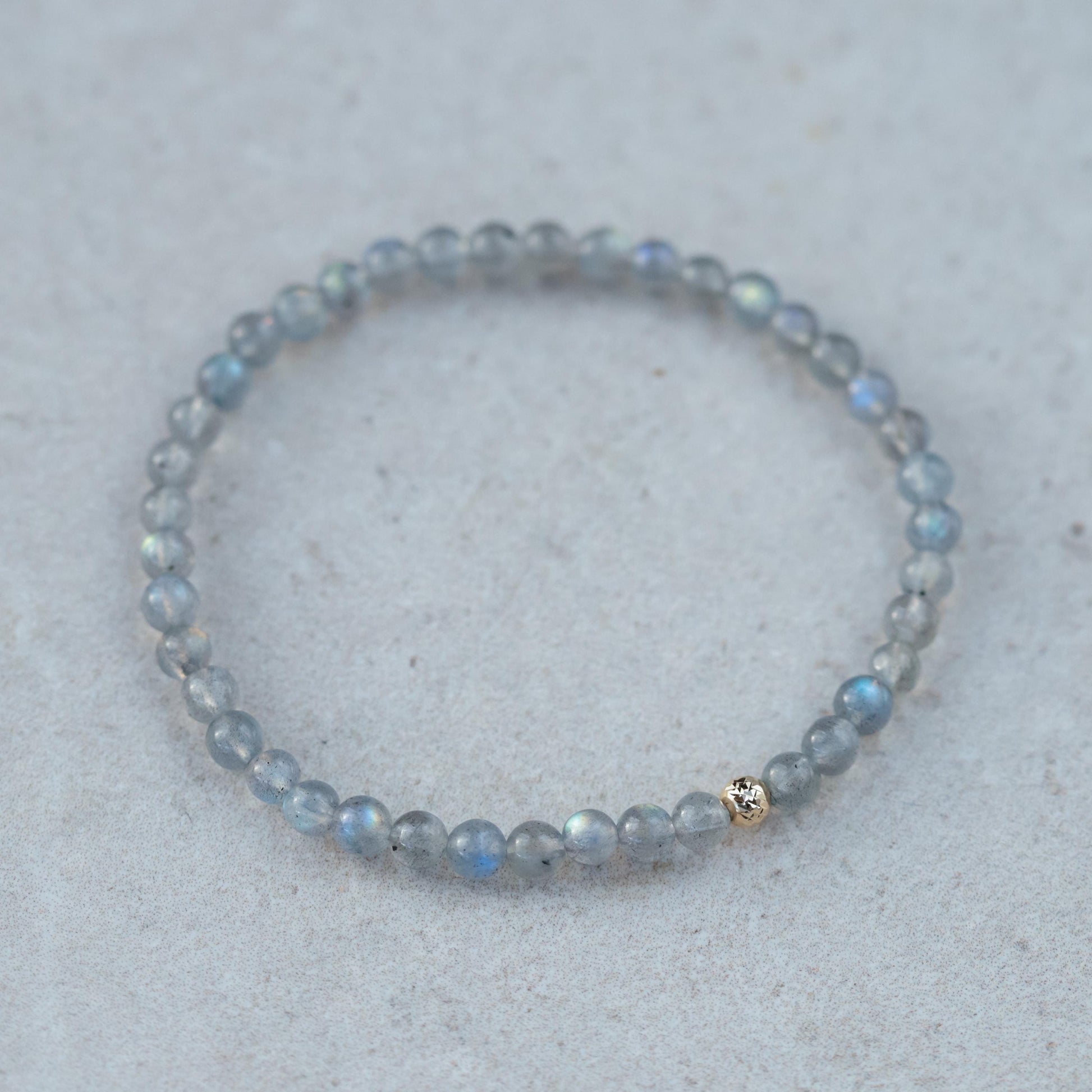 14K GOLD Labradorite Bracelet, Beaded labradorite | [EBLM1570] Elastic Stacking Jewelry, flashy labradorite Bead | labradorite *BSS *G
