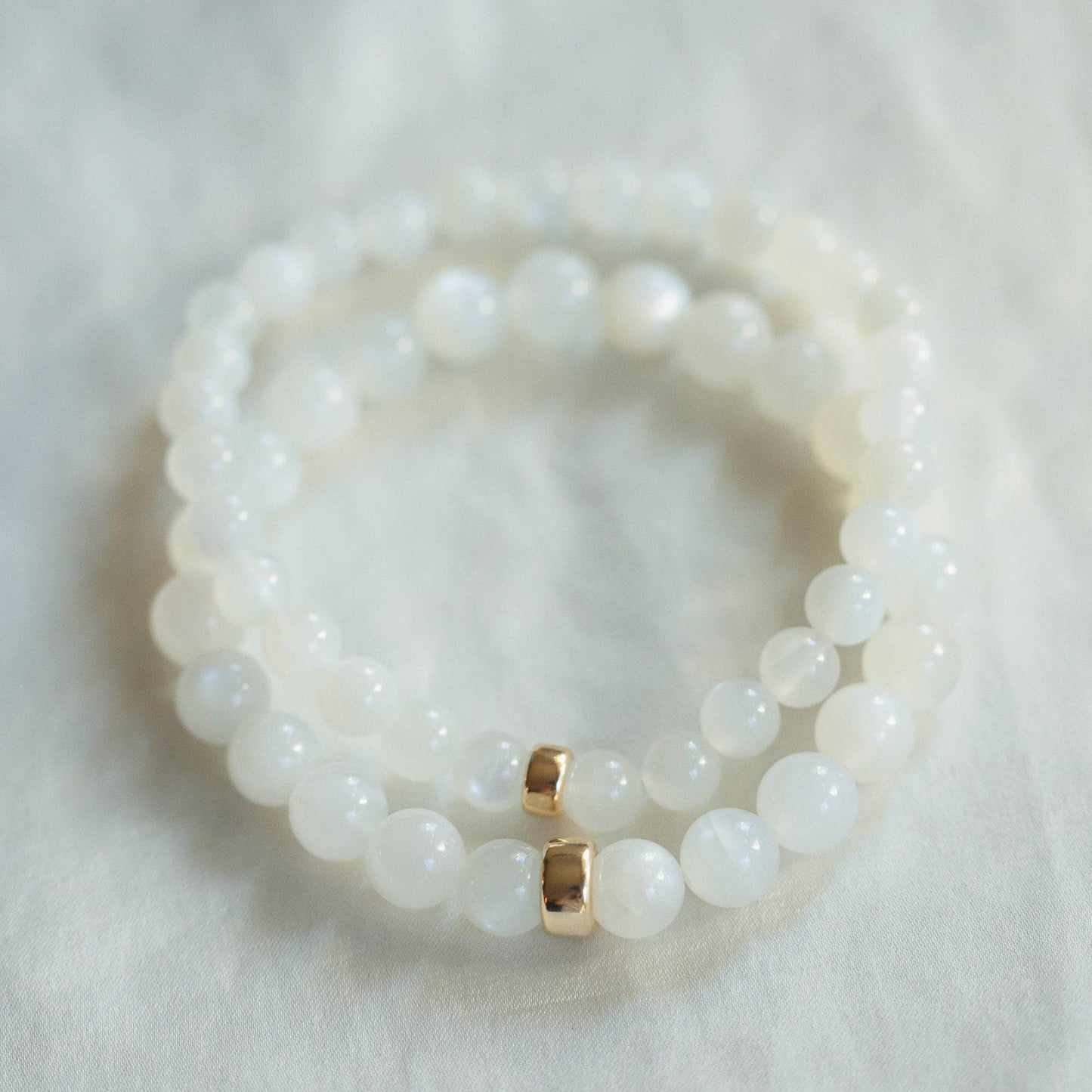 Moonstone Bracelet, 6mm or 8mm Natural Moonstone, [EBMM1928] Healing Stones For Emotional Balance, Feminine Energy, Stone *BSS