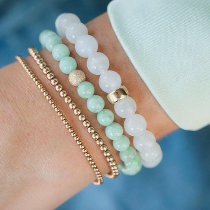 Moonstone Bracelet, 6mm or 8mm Natural Moonstone, [EBMM1928] Healing Stones For Emotional Balance, Feminine Energy, Stone *BSS