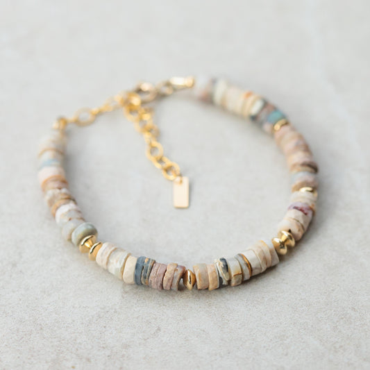 Australian Opal Heishi Bracelet - 14K Gold Filled