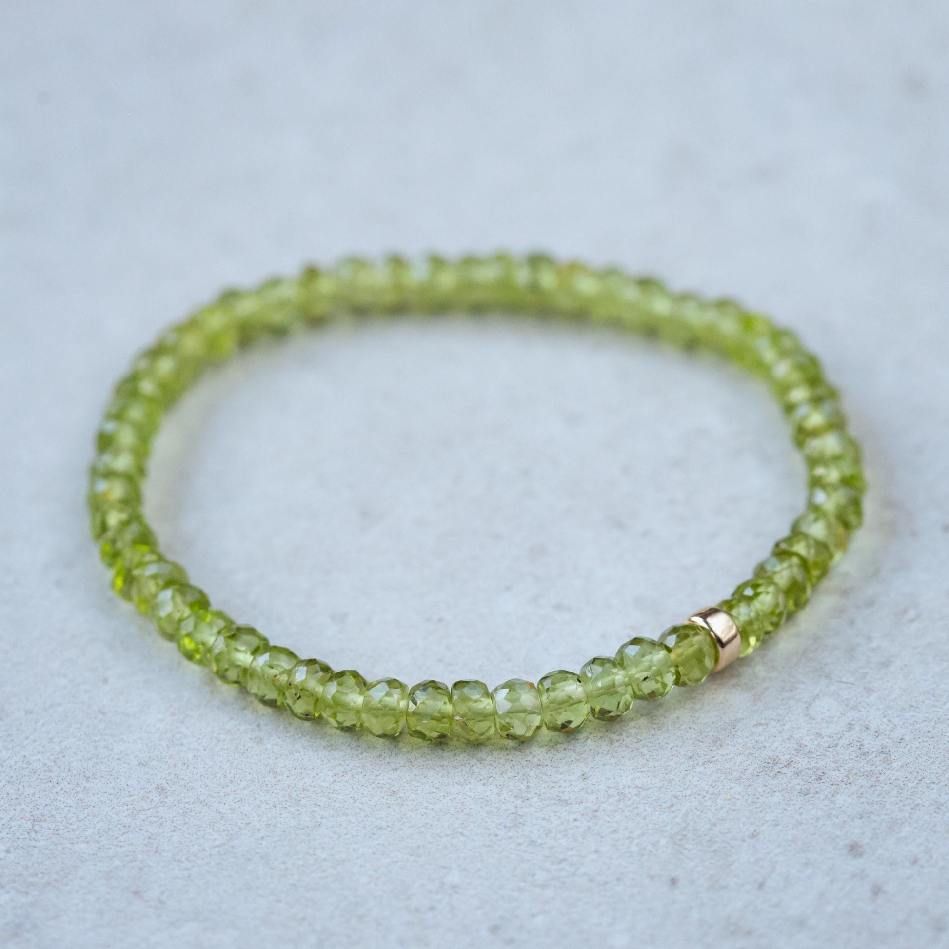 Peridot bracelet -14K