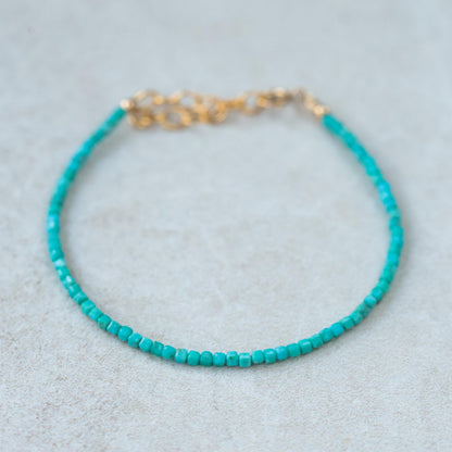 Cube-Cut Gemstone Bracelet - 14K