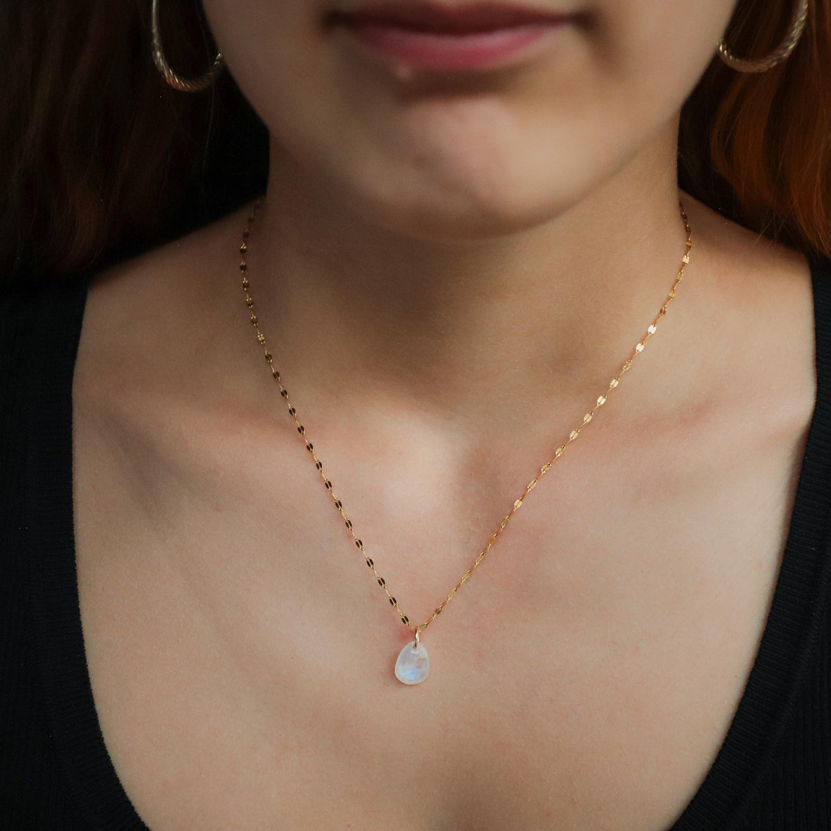 The Divine Feminine Set | Rose Quartz Amazonite Rainbow Moonstone Pendant Set | Gemstone Trio Charms in 14K Gold, Gold Filled or Silver