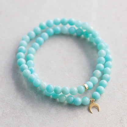 Peruvian amazonite with heart bead