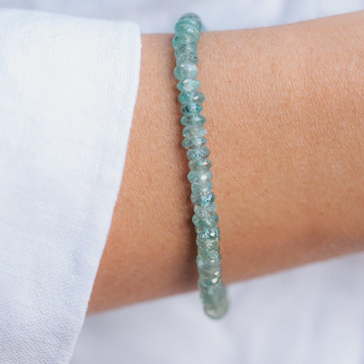 Blue Zircon Bracelet | dainty blue zircon, genuine blue zircon jewelry [EBBP1402], blue zircon bracelet, Genuine Blue Zircon