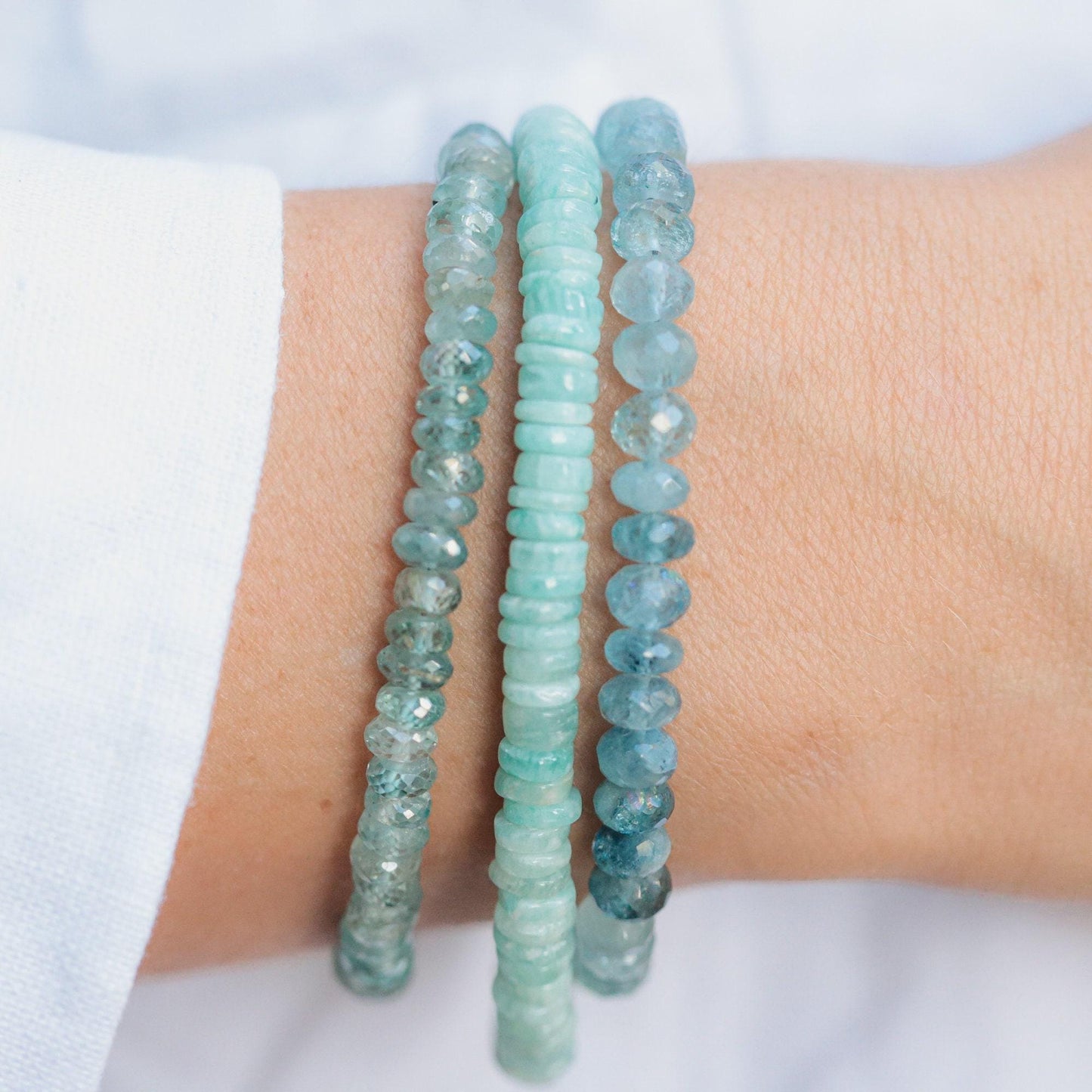 Blue Zircon Bracelet | dainty blue zircon, genuine blue zircon jewelry [EBBP1402], blue zircon bracelet, Genuine Blue Zircon