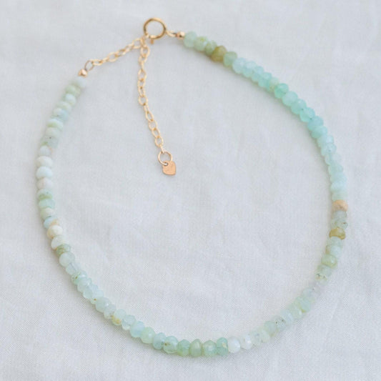 Earthy Peruvian Opal anklet
