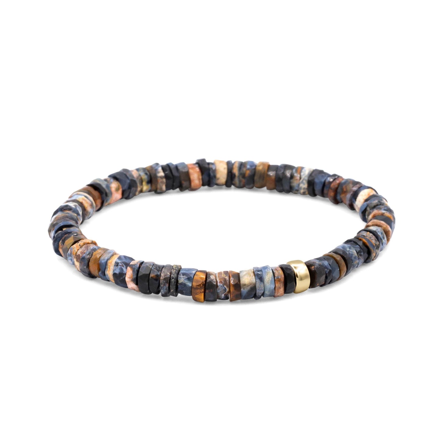 Pietersite Heishi Bracelet - 14K Gold Filled