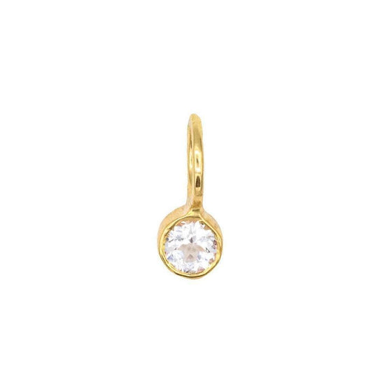 White Topaz Pendant - Gold Vermeil or 14K
