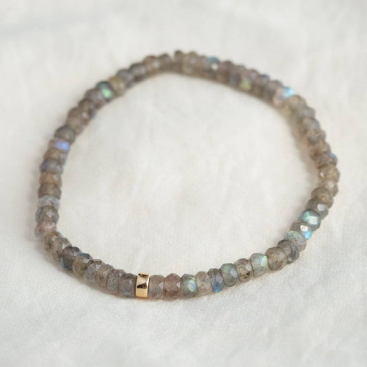 Flashy Labradorite Bracelet - 14K